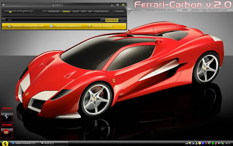 Ferrari on Ferrari Carbon V 2 Theme Winxp By Jamiro Style